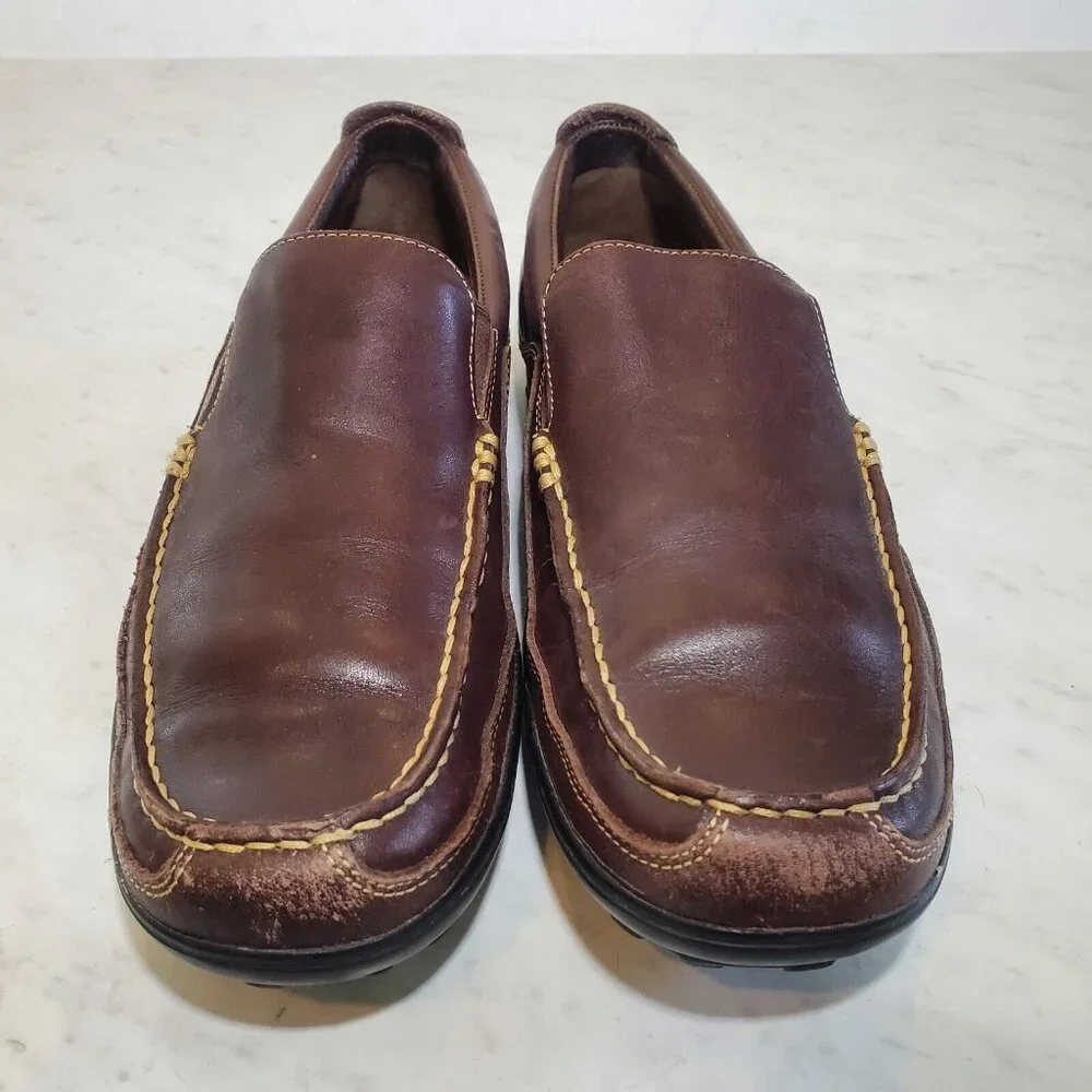 Cole Haan Men French Roast Tucker Venetian Leather Loafers Shoes C04059 8 M US
